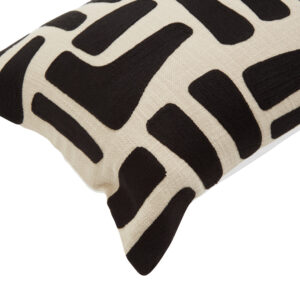 Bosie Ozella Natural And Black Rectangular Cushion