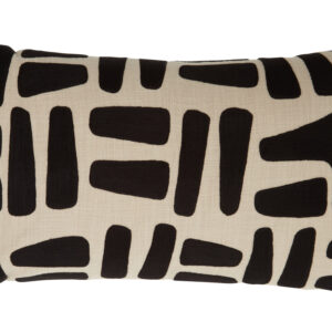 Bosie Ozella Natural And Black Rectangular Cushion