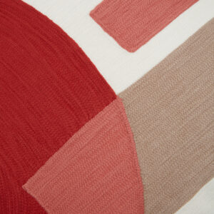 Bosie Ozella Red And White Tonal Cushion