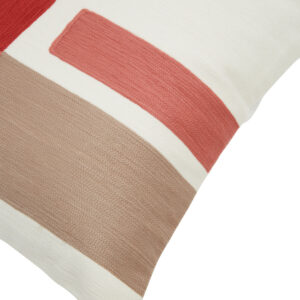 Bosie Ozella Red And White Tonal Cushion