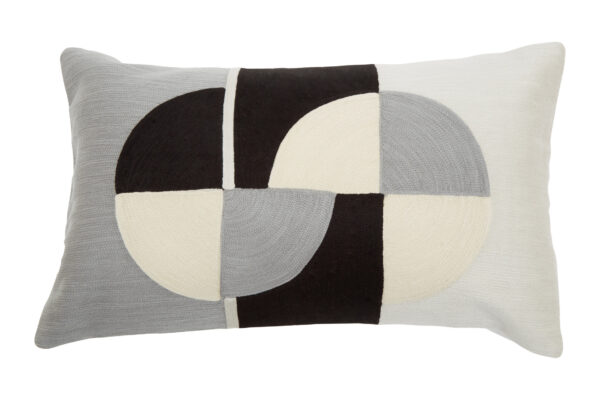 Bosie Ozella Circular Embroidered Rectangular Cushion