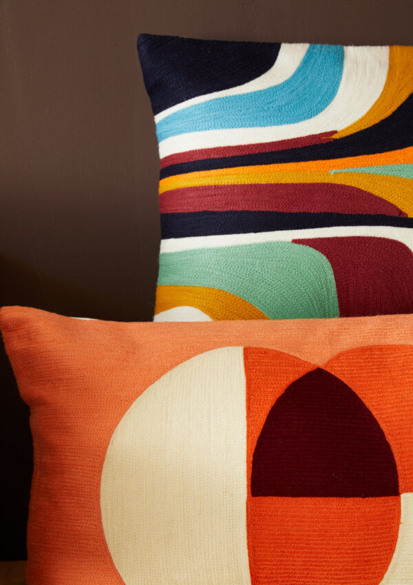 Bosie Ozella Multicolour Rectangular Cushion