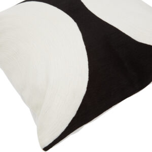 Bosie Ozella Black And White Semi Circular Design Cushion