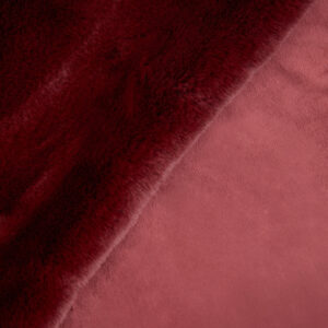 Bosie Lamina Red Wine Faux Fur Throw