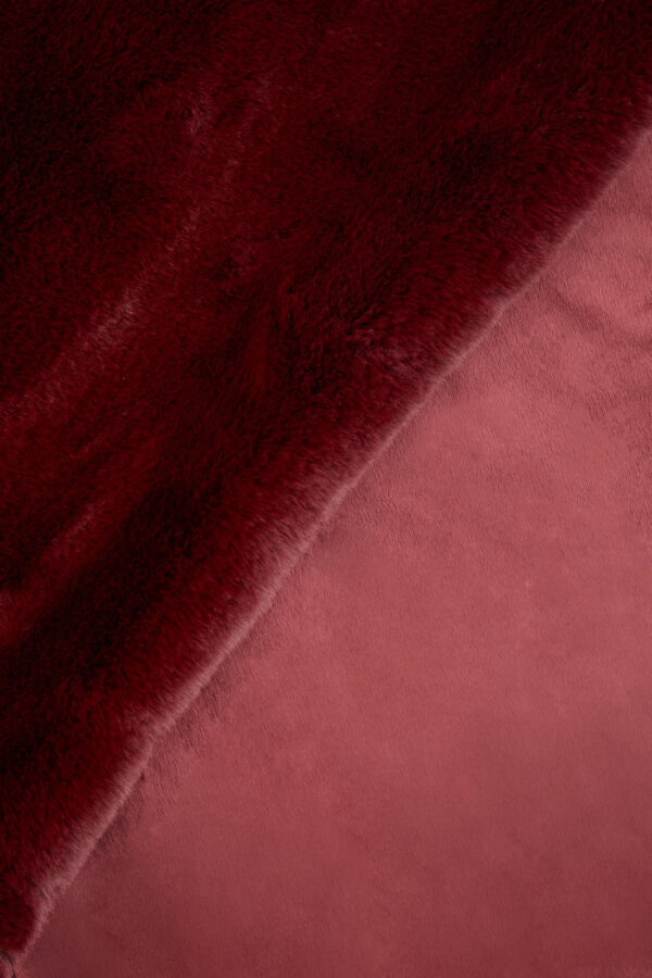 Bosie Lamina Red Wine Faux Fur Throw