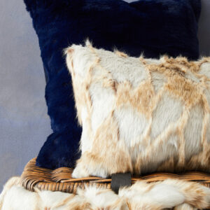 Bosie Lamina Navy Blue Square Cushion