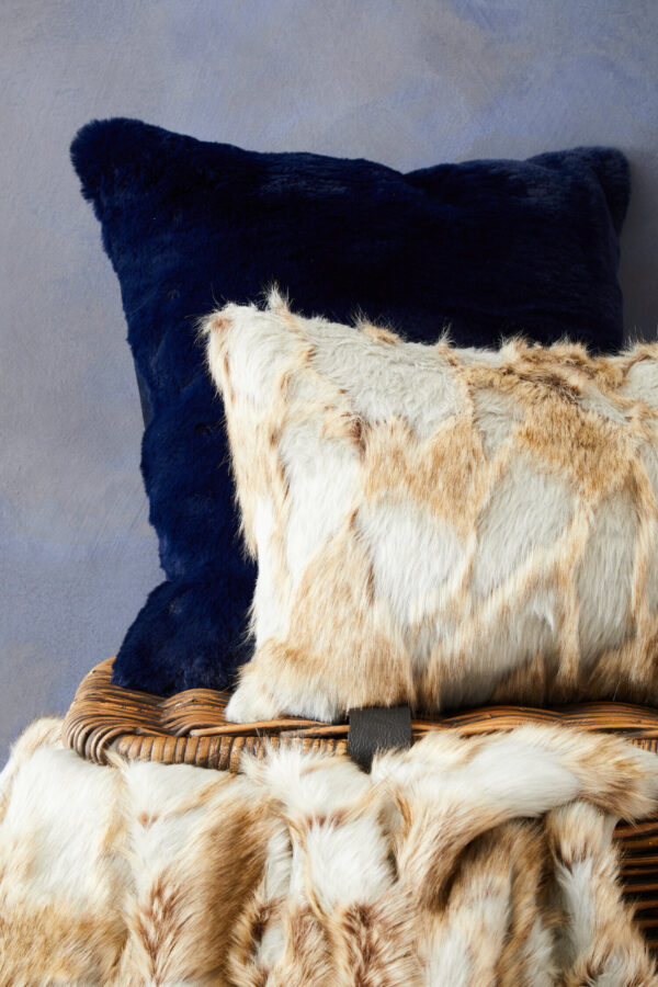 Bosie Lamina Navy Blue Square Cushion