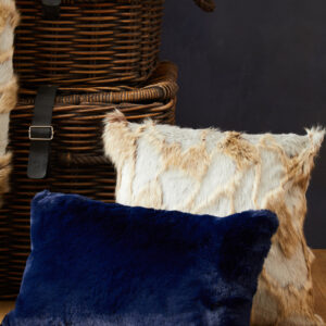 Bosie Lamina Navy Blue Rectangular Cushion