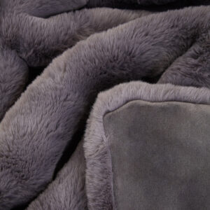 Bosie Lamina Grey Faux Fur Throw