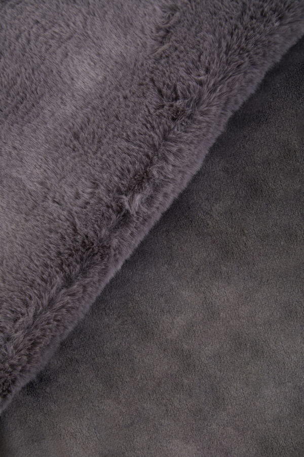 Bosie Lamina Grey Faux Fur Throw