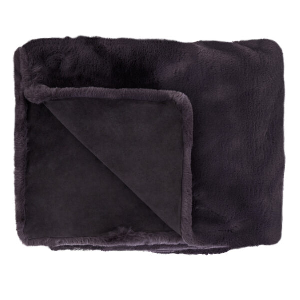 Bosie Lamina Grey Faux Fur Throw