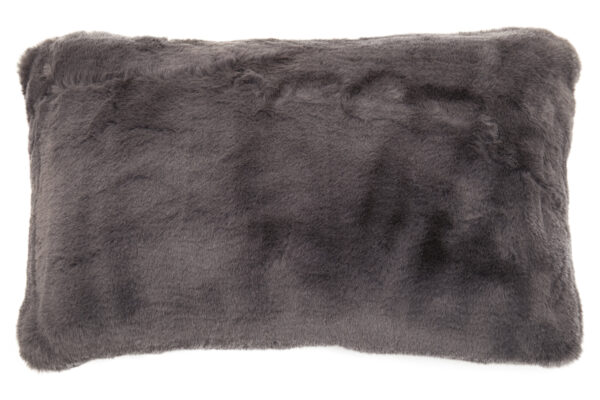 Bosie Lamina Grey Rectangular Fur Cushion