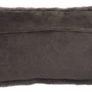 Bosie Lamina Grey Rectangular Fur Cushion