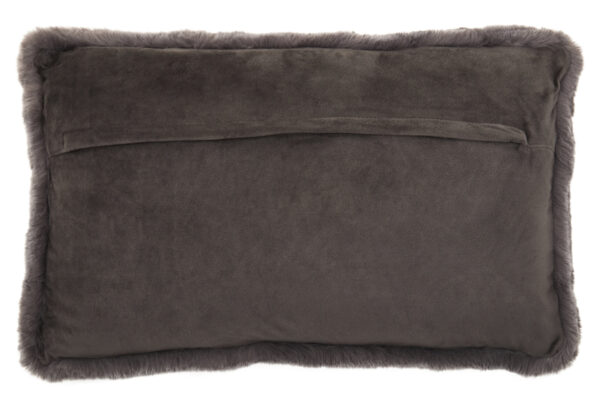 Bosie Lamina Grey Rectangular Fur Cushion