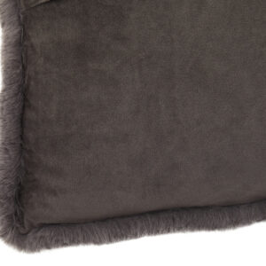Bosie Lamina Grey Rectangular Fur Cushion