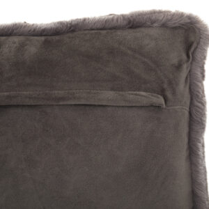 Bosie Lamina Grey Rectangular Fur Cushion