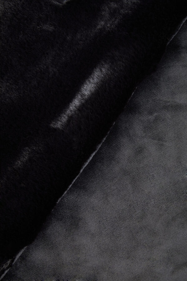 Bosie Lamina Black Faux Fur Throw