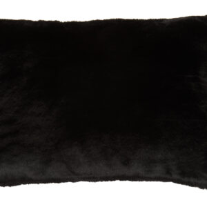 Bosie Lamina Black Rectangular Fur Cushion