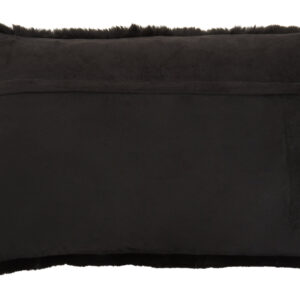 Bosie Lamina Black Rectangular Fur Cushion