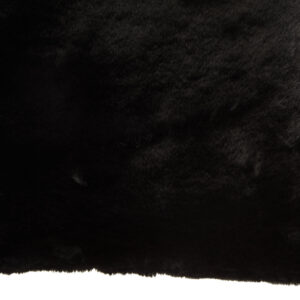 Bosie Lamina Black Rectangular Fur Cushion