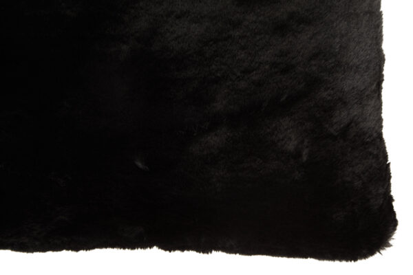 Bosie Lamina Black Rectangular Fur Cushion