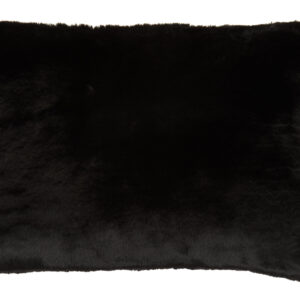 Bosie Lamina Black Rectangular Fur Cushion
