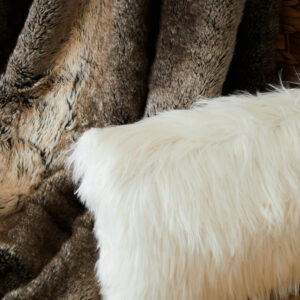 Bosie Lamina Mocha Ombre Fur Throw