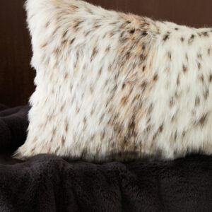 Bosie Lamina Animal Print Rectangular Fur Cushion