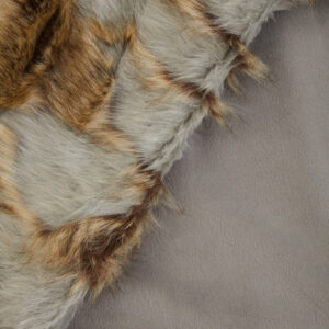 Bosie Lamina Grey And Natural Fur Throw