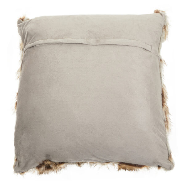 Bosie Lamina Grey And Natural Square Fur Cushion