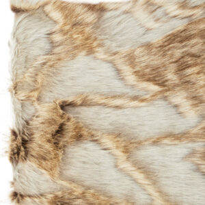Bosie Lamina Grey And Natural Square Fur Cushion