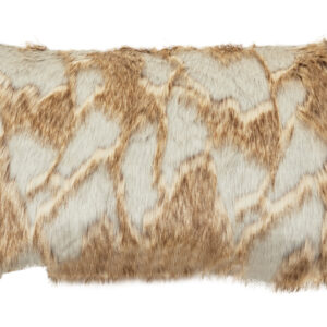 Bosie Lamina Grey And Natural Fur Cushion