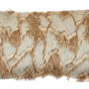 Bosie Lamina Grey And Natural Fur Cushion