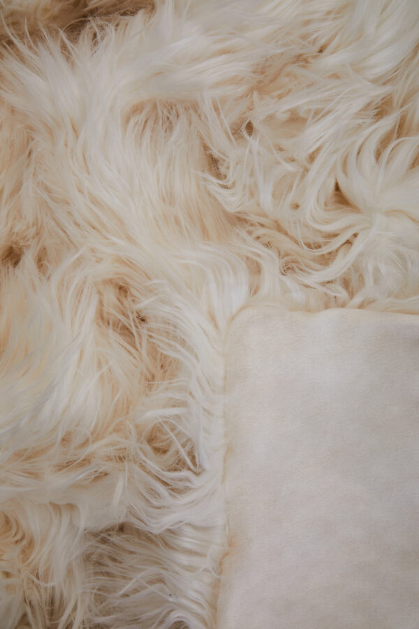 Bosie Lamina Cream Faux Fur Throw