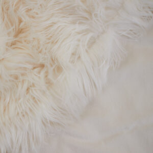 Bosie Lamina Cream Faux Fur Throw