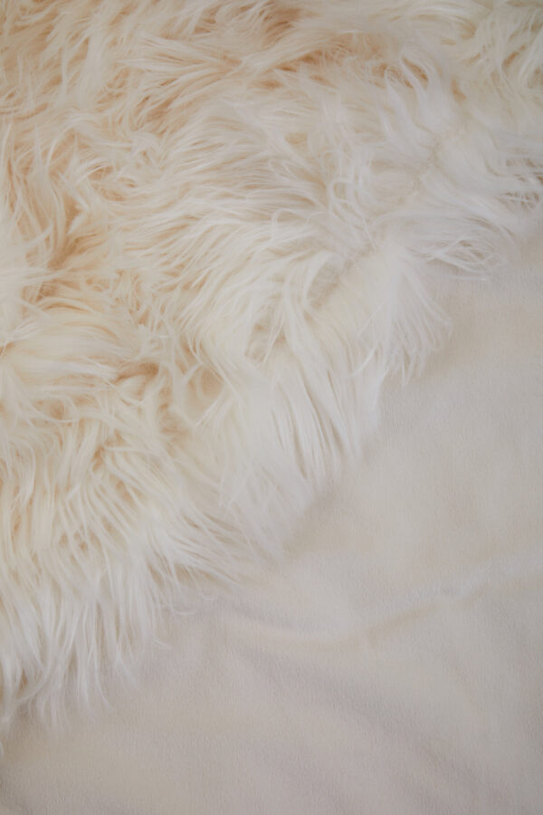 Bosie Lamina Cream Faux Fur Throw