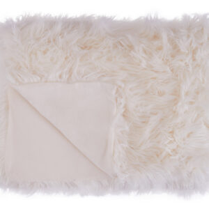 Bosie Lamina Cream Faux Fur Throw