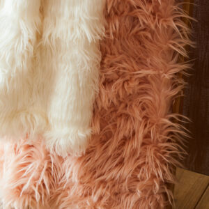 Bosie Lamina Pink Faux Fur Throw