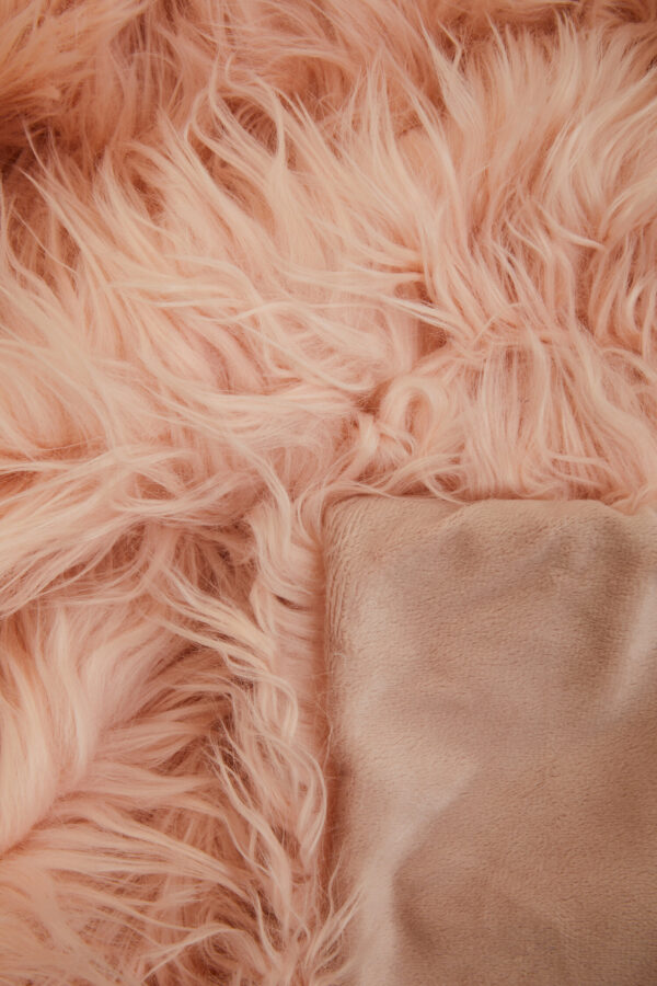 Bosie Lamina Pink Faux Fur Throw
