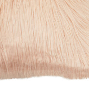 Bosie Mongolian Faux Fur Pink Rectangular Cushion