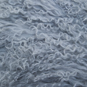 Bosie Real Mongolian Fur Grey Square Cushion