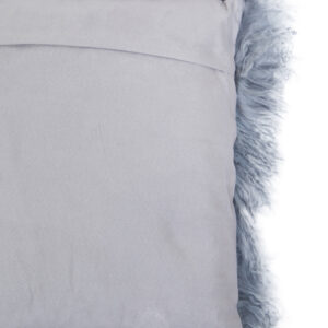 Bosie Real Mongolian Fur Grey Square Cushion