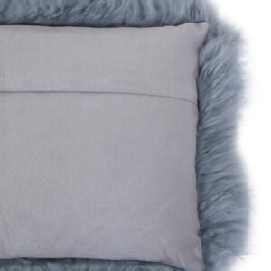 Bosie Real Mongolian Fur Grey Rectangular Cushion