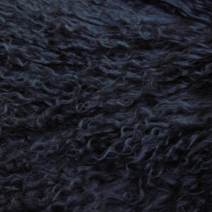 Bosie Real Mongolian Fur Black Square Cushion