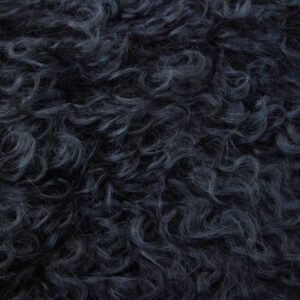 Bosie Real Mongolian Fur Black Rectangular Cushion