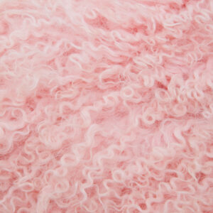 Bosie Real Mongolian Fur Pink Square Cushion