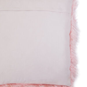 Bosie Real Mongolian Fur Pink Square Cushion