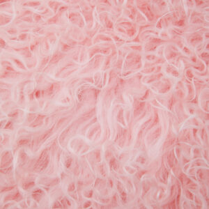 Bosie Real Mongolian Fur Pink Rectangular Cushion