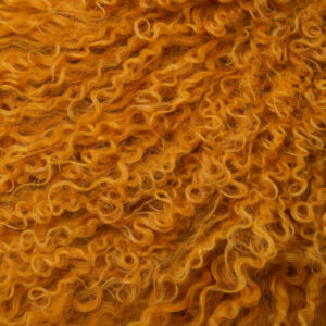 Bosie Real Mongolian Fur Ochre Rectangular Cushion