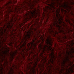 Bosie Real Mongolian Fur Maroon Square Cushion